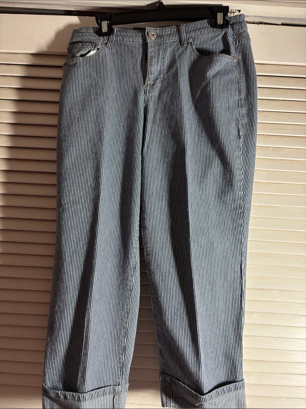 Blue Pinstripe Jeans
